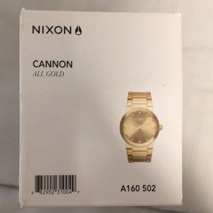 Nixon cannon gold watch
